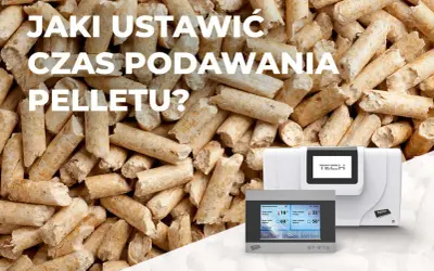 Palnik Venma: jak ustawić czas podawania pelletu? Sterownik TECH ST-976 pokazuje temperaturę kotła i bojlerów.
