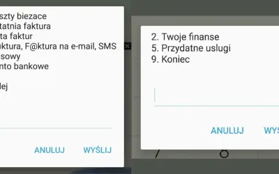 Jak sprawdzić stan konta T-Mobile? Menu oferuje opcje: koszty, faktury, konto bankowe, Twoje finanse, przydatne usługi.