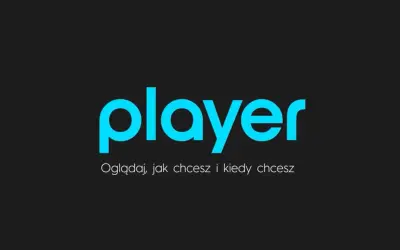 Logo "player" z hasłem "Oglądaj, jak chcesz i kiedy chcesz". Dowiedz się, ile kosztuje wykupienie playera, by cieszyć się ulubionymi treściami.
