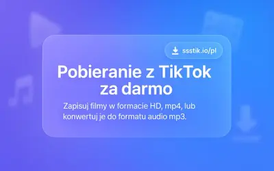 Pobieranie z TikTok za darmo. Zapisuj filmy w HD, mp4 lub konwertuj do mp3. Strona ssstik.io/pl.