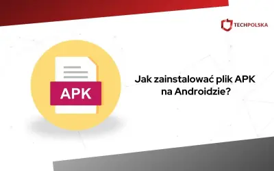 Ikona pliku z napisem APK w żółtym okręgu obok pytania "Jak zainstalować plik APK na Androidzie?".