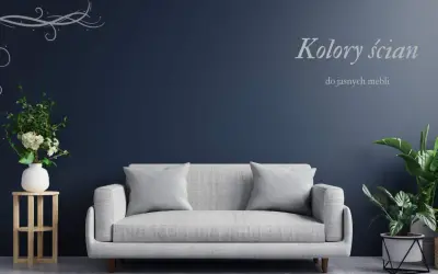 Jasne kolory ścian idealnie komponują się z jasną sofą i zielenią roślin.
