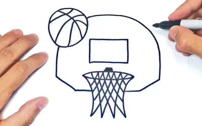 Cómo dibujar una canasta de baloncesto fácil y divertida para niños
