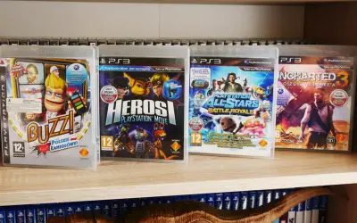 Kolekcja najlepszych gier na PS3: Buzz! Polskie Łamigłówki, Héroes PlayStation Move, PlayStation All-Stars Battle Royale i Uncharted 3.