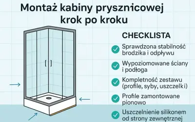 Instrukcja montażu kabiny prysznicowej krok po kroku. Sprawdź stabilność brodzika, wypoziomuj ściany. Poznaj montaż kabiny prysznicowej cena.