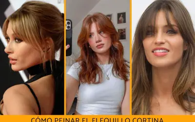 Tres mujeres con estilos de cabello diferentes, todas luciendo un favorecedor flequillo cortina.