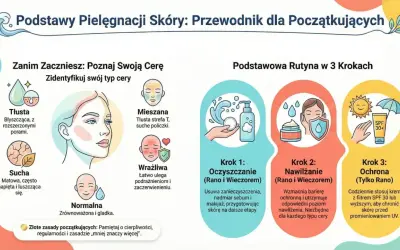 Poranna pielęgnacja twarzy: rozpoznaj typ cery, oczyszczaj, nawilżaj i chroń skórę przed słońcem.