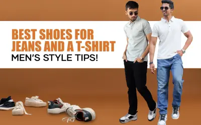 Discover the best shoes for men to wear with jeans and a t-shirt. Stylish sneakers and casual footwear are showcased.