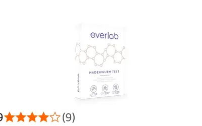 Test per ossiuri: la confezione di un kit per il controllo degli ossiuri, acquistabile in farmacia, con istruzioni per l'uso.