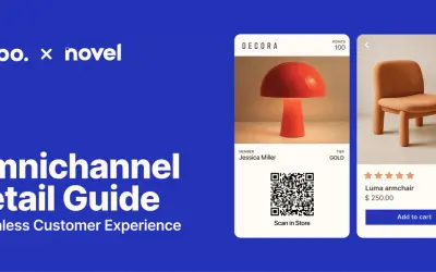 Yotpo i Novel prezentują przewodnik po handlu omnichannel, który zapewnia płynne doświadczenie klienta. Widoczna lampa i fotel.
