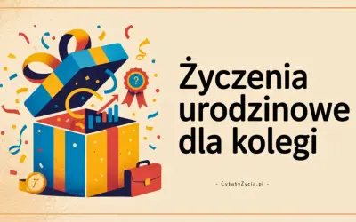 Otwarty prezent z konfetti, wykresami i dyplomem. Idealne wierszyki z życzeniami dla kolegi na urodziny.