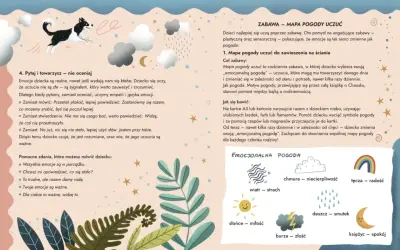 Emocje dziecka są jak pogoda – zmienne. Mapa pogody uczuć pomaga nazwać uczucia, od chaosu do spokoju, ucząc empatii.