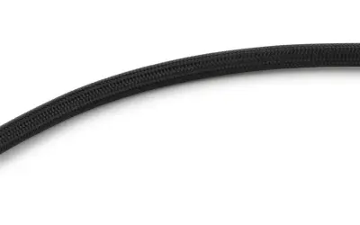 Rallonge tressée noire avec raccords mâle et femelle.