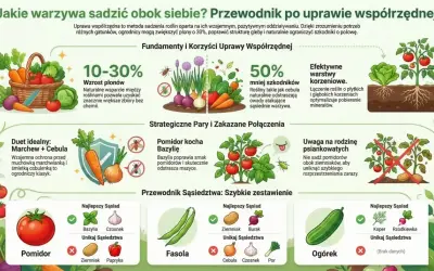 Przewodnik po uprawie współrzędnej: jakie warzywa sadzić obok siebie? Dowiedz się, które rośliny się wspierają, a które szkodzą.