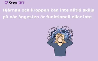 En person med huvudet i händerna, omgiven av kaotiska tankar, symboliserar social ångest.