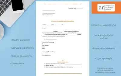 Wzór umowy o pracę na czas nieokreślony, idealny jako umowa na zastępstwo. Zgodna z prawem, łatwa do wypełnienia.