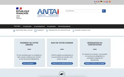 Le site ANTAI permet de payer ou contester une amende. Pour savoir combien de temps pour recevoir une amende, consultez votre dossier.