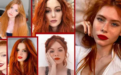 Rossetto color ciliegia: un tocco audace che esalta la bellezza delle donne con capelli rossi, creando un contrasto vibrante.