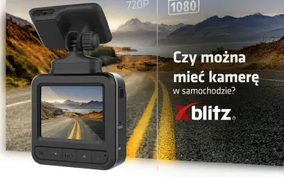 Nowoczesna wdr kamera samochodowa Xblitz nagrywa w Full HD 1080p. Zapewnij sobie bezpieczeństwo na drodze.