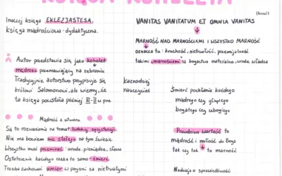 Księga Koheleta, czyli Eklezjastesa, to mądrościowe rozważania o ludzkiej egzystencji, przemijaniu i marności.
