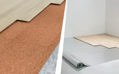 Dwa rodzaje podkładów pod panele winylowe: korek i folia. Wybór zależy od potrzeb.