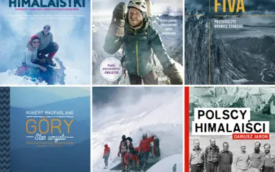 Książki o górach: "Himalaistki", "Fiva", "Góry – Stan umysłu", "Polscy himalaiści" i inne historie o wspinaczce.