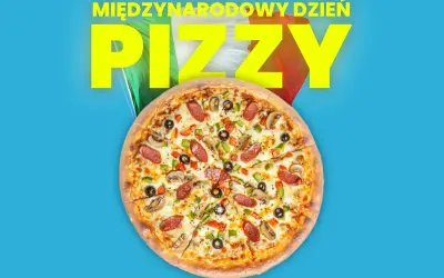 Smacznego! Dziś jest Międzynarodowy Dzień Pizzy, a ta pyszna pizza z salami i pieczarkami wygląda idealnie na świętowanie.