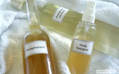 Honigshampoo, Honig Haarspray und Haarpflege mit Honig. Ideal gegen haare ausfetten.