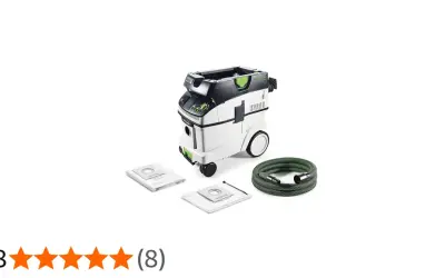 Aspirateur Festool CTL 36 E AC avec tuyau et sacs filtrants.