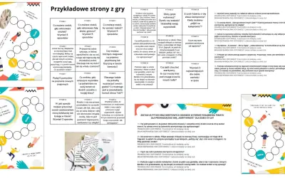 Gra w skojarzenia: plansza z pytaniami o asertywności, emocjach i relacjach.