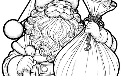 Weihnachtsmann Malvorlagen: Kostenlos herunterladen & selbst zeichnen