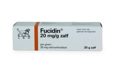 Opakowanie maści Fucidin 20 mg/g z logo LEO.