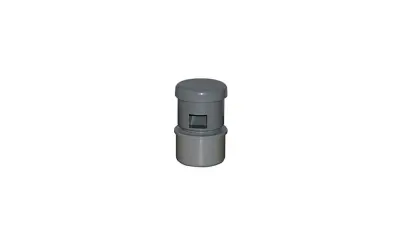 Un petit aérateur de ventilation en PVC gris, idéal pour un événement ou une installation de plomberie 40.