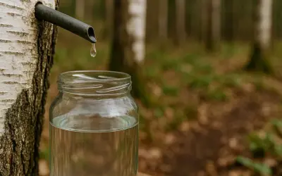 Kiedy zbiera się sok z brzozy, kropla po kropli spływa do słoika. Wiosenna natura budzi się do życia.