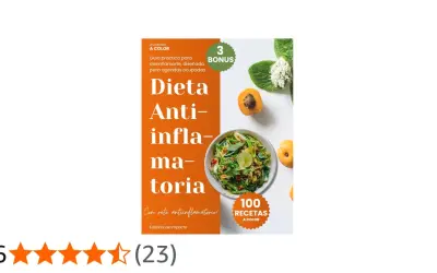 Libro "Dieta Antiinflamatoria" con 100 recetas a color. Ideal para un embarazo saludable y desinflamatorio.