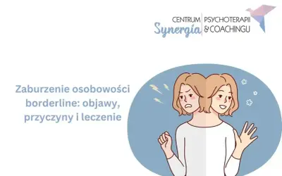 Ilustracja przedstawia dwie twarze tej samej osoby, symbolizujące zmienne nastroje i emocje, które mogą towarzyszyć zaburzeniom osobowości, w tym objawy borderline.