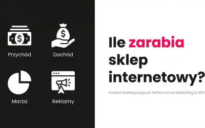 Ile zarabia sklep internetowy? Ikony: przychód, dochód, marża, reklamy. Analiza dla ecommerce.