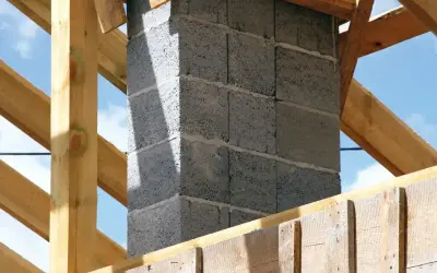 Budowa komina z pustaków betonowych. Dowiedz się, jak zrobić beton, by uzyskać trwałą konstrukcję.