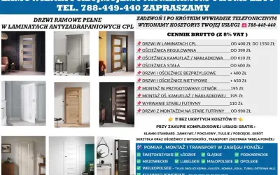 Nowe drzwi z montażem na stare futryny. Odkryj naszą ofertę na drzwi i ościeżnice.
