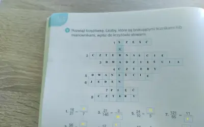 Rozwiąż krzyżówki fonetyczne jak je odczytywać i rozwiązywać ze słuchu. Uzupełnij liczby słowami.