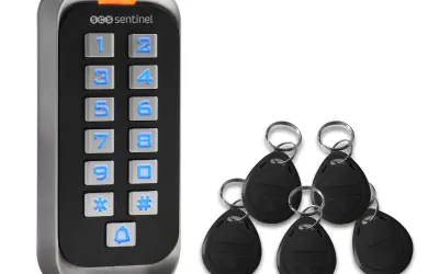Clavier digicode et badges pour motorisation portail. Accès sécurisé et pratique.