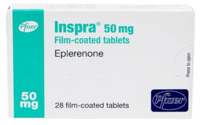 Opakowanie leku Inspra 50 mg z eplerenonem, 28 tabletek. Szukasz zamienników? Sprawdź dostępne opcje.