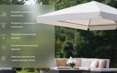 Naprawa parasola ogrodowego: Sklej poszycie i stelaż jak ekspert