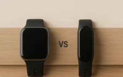 Smartband kontra smartwatch: wybór między eleganckim zegarkiem a smukłą opaską sportową.