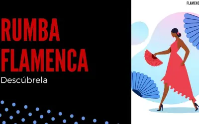 Una bailarina con un vestido rojo y abanico rojo evoca la rumba española. Descubre la pasión del flamenco.