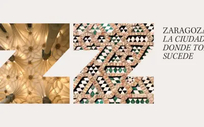 Zaragoza, la ciudad donde todo sucede. Las ferias de Zaragoza se presentan con un diseño que evoca la arquitectura y los azulejos de la ciudad.