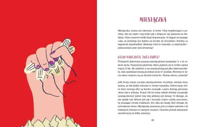 Dłoń trzymająca tampony, symbolizujące dojrzewanie i pierwszą miesiączkę. Dziewica wkracza w nowy etap życia.