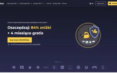 CyberGhost VPN oferuje 84% zniżki i 4 miesiące gratis. Chroń swój internet!