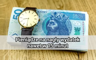 Zegarek na stosie banknotów 50 zł.