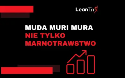 Grafika z napisem "Muda Muri Mura Nie tylko Marnotrawstwo" i ikoną wykresu.